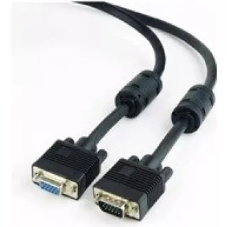 GEMBIRD Kabel VGA prodlužovací 1, 8m, černý (HD15M/F, dvojité stínění, feritová jádra) GEMBIRD Kabel VGA prodlužovací 1, 8m, černý (HD15M/F, dvojité stínění, feritová jádra)