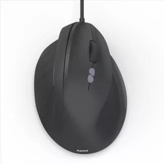 Hama vertikální ergonomická kabelová myš ECM-500R, pro praváky, černá