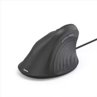 Hama vertikální ergonomická kabelová myš ECM-500L, pro leváky, černá Hama vertikální ergonomická kabelová myš ECM-500L, pro leváky, černá