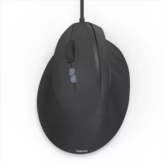 Hama vertikální ergonomická kabelová myš ECM-500L, pro leváky, černá Hama vertikální ergonomická kabelová myš ECM-500L, pro leváky, černá