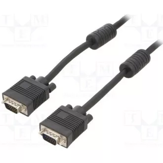 GEMBIRD Kabel VGA propojovací 3m, černý (HD15M/M, dvojité stínění, feritová jádra) GEMBIRD Kabel VGA propojovací 3m, černý (HD15M/M, dvojité stínění, feritová jádra)