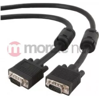GEMBIRD Kabel VGA propojovací 5m, černý (HD15M/M, dvojité stínění, feritová jádra)