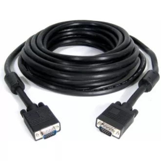 GEMBIRD Kabel VGA propojovací 5m, černý (HD15M/M, dvojité stínění, feritová jádra)