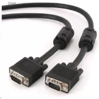 GEMBIRD Kabel VGA propojovací 10m, černý (HD15M/M, dvojité stínění, feritová jádra) GEMBIRD Kabel VGA propojovací 10m, černý (HD15M/M, dvojité stínění, feritová jádra)