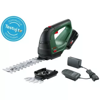 BOSCH AdvancedShear 18V-10, souprava akumulátorových nůžek na keře a na trávu, 18 V, délka 20 cm, akumulátor BOSCH AdvancedShear 18V-10, souprava akumulátorových nůžek na keře a na trávu, 18 V, délka 20 cm, akumulátor