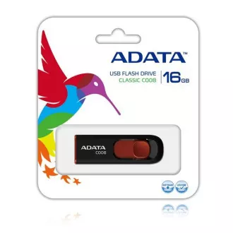 ADATA Flash Disk 16GB C008, USB 2.0 Classic, černá