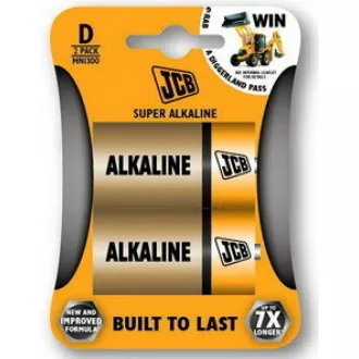 JCB SUPER alkalická baterie LR20, blistr 2 ks JCB SUPER alkalická baterie LR20, blistr 2 ks
