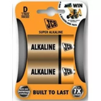 JCB SUPER alkalická baterie LR20, blistr 2 ks JCB SUPER alkalická baterie LR20, blistr 2 ks