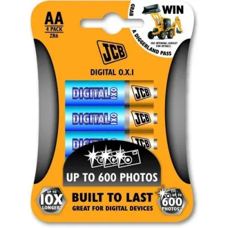 JCB OXI DIGITAL alkalická baterie LR06, blistr 4 ks JCB OXI DIGITAL alkalická baterie LR06, blistr 4 ks