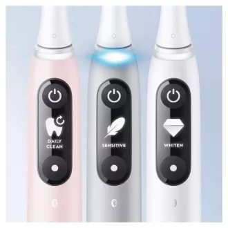 Oral-B iO Series 6 Grey Opal elektrický zubní kartáček, magnetický, 5 režimů, tlakový senzor, AI, pouzdro Oral-B iO Series 6 Grey Opal elektrický zubní kartáček, magnetický, 5 režimů, tlakový senzor, AI, pouzdro