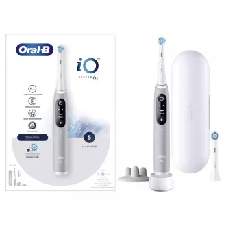 Oral-B iO Series 6s elektrický zubní kartáček, časovač, tlakový senzor, 5 programů, aplikace Oral-B, šedá Oral-B iO Series 6s elektrický zubní kartáček, časovač, tlakový senzor, 5 programů, aplikace Oral-B, šedá