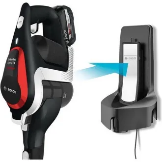 Bosch Unlimited Series 8 tyčový vysavač, akumulátorový, 63 dB, bezsáčkový, černá