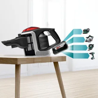 Bosch Unlimited Series 8 tyčový vysavač, akumulátorový, 63 dB, bezsáčkový, černá