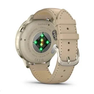 Garmin Venu 4 (41 mm) Zlaté / Bílý silikonový řemínek a Light Sand kožený řemínek, EU Garmin Venu 4 (41 mm) Zlaté / Bílý silikonový řemínek a Light Sand kožený řemínek, EU