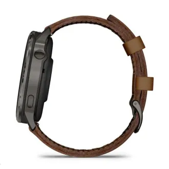 Garmin Venu 4 (45 mm) Slate / Černý silikonový řemínek a Hnědý kožený řemínek, EU Garmin Venu 4 (45 mm) Slate / Černý silikonový řemínek a Hnědý kožený řemínek, EU