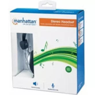 MANHATTAN Sluchátka s mikrofonem, lehce nastavitelná s flexibilním mikrofonem MANHATTAN Sluchátka s mikrofonem, lehce nastavitelná s flexibilním mikrofonem