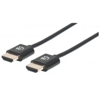 MANHATTAN Ultra-thin High Speed HDMI Cable with Ethernet, HEC, ARC, 3D, 4K, HDMI Male to Male, Shielded, Black, 0, 5m MANHATTAN Ultra-thin High Speed HDMI Cable with Ethernet, HEC, ARC, 3D, 4K, HDMI Male to Male, Shielded, Black, 0, 5m