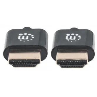 MANHATTAN Ultra-thin High Speed HDMI Cable with Ethernet, HEC, ARC, 3D, 4K, HDMI Male to Male, Shielded, Black, 0, 5m MANHATTAN Ultra-thin High Speed HDMI Cable with Ethernet, HEC, ARC, 3D, 4K, HDMI Male to Male, Shielded, Black, 0, 5m