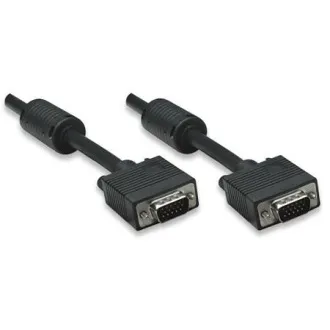 MANHATTAN kabel SVGA k monitoru s feritovými jádry, HD15 Male / HD15 Male, 1.8m, Black MANHATTAN kabel SVGA k monitoru s feritovými jádry, HD15 Male / HD15 Male, 1.8m, Black