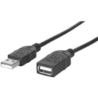 MANHATTAN Kabel USB 2.0 prodlužovací A Male / A Female 1, 8m černý