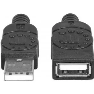 MANHATTAN Kabel USB 2.0 prodlužovací A Male / A Female 1, 8m černý