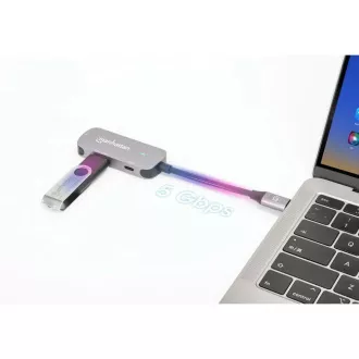 MANHATTAN Dokovací stanice USB-C 3v1, 1xHDMI, 1xUSB-C, 1xUSB, šedá MANHATTAN Dokovací stanice USB-C 3v1, 1xHDMI, 1xUSB-C, 1xUSB, šedá