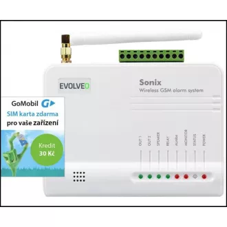 EVOLVEO Sonix - bezdrátový GSM alarm (4 ks dálk. ovl., PIR čidlo pohybu, čidlo na dveře/okno, externí repro, Android/iPhone EVOLVEO Sonix - bezdrátový GSM alarm (4 ks dálk. ovl., PIR čidlo pohybu, čidlo na dveře/okno, externí repro, Android/iPhone