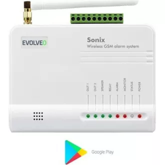 EVOLVEO Sonix - bezdrátový GSM alarm (4 ks dálk. ovl., PIR čidlo pohybu, čidlo na dveře/okno, externí repro, Android/iPhone EVOLVEO Sonix - bezdrátový GSM alarm (4 ks dálk. ovl., PIR čidlo pohybu, čidlo na dveře/okno, externí repro, Android/iPhone