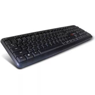 C-TECH klávesnice KB-102 PS/2, slim, black, CZ/SK C-TECH klávesnice KB-102 PS/2, slim, black, CZ/SK