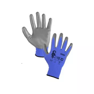Rukavice CXS CERRO, máčené v nitrilu, modro-šedé, vel. 10 Rukavice CXS CERRO, máčené v nitrilu, modro-šedé, vel. 10