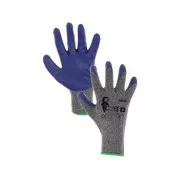 Rukavice CXS COLCA, máčené v latexu, šedo - modrá, vel. 9