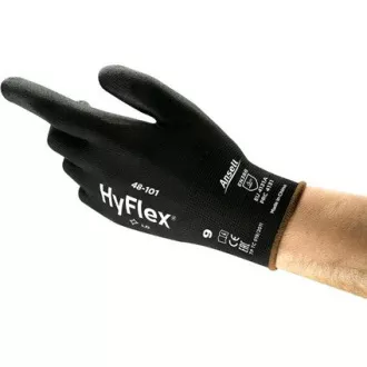 Povrstvené rukavice ANSELL HYFLEX 48-101, černé, vel. 06 Povrstvené rukavice ANSELL HYFLEX 48-101, černé, vel. 06