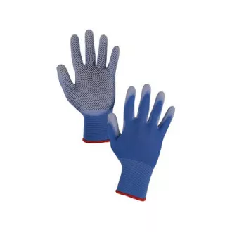 Rukavice BRITA DOTS, máčené v PU a PVC terčíky, vel: 8-9 Rukavice BRITA DOTS, máčené v PU a PVC terčíky, vel: 8-9