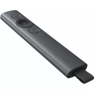 Logitech prezentér Spotlight Plus, Bezdrátový, Bluetooth, tmavě šedá Logitech prezentér Spotlight Plus, Bezdrátový, Bluetooth, tmavě šedá