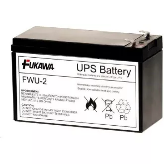 Baterie - FUKAWA FWU-2 náhradní baterie za RBC2 (12V/7, 2Ah, Faston 250), životnost 5let Baterie - FUKAWA FWU-2 náhradní baterie za RBC2 (12V/7, 2Ah, Faston 250), životnost 5let