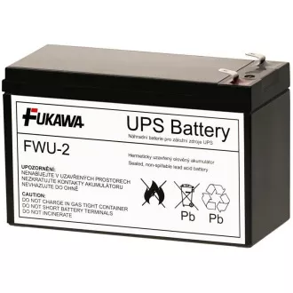Baterie - FUKAWA FWU-2 náhradní baterie za RBC2 (12V/7, 2Ah, Faston 250), životnost 5let Baterie - FUKAWA FWU-2 náhradní baterie za RBC2 (12V/7, 2Ah, Faston 250), životnost 5let