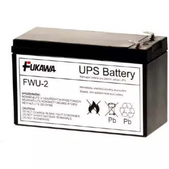 Baterie - FUKAWA FWU-2 náhradní baterie za RBC2 (12V/7, 2Ah, Faston 250), životnost 5let Baterie - FUKAWA FWU-2 náhradní baterie za RBC2 (12V/7, 2Ah, Faston 250), životnost 5let