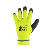 Rukavice CXS ROXY WINTER, zimní, máčené v latexu, černo-žluté, vel. 07