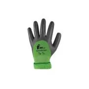 Rukavice CXS DOUBLE ROXY WINTER, zimní, máčené v nitrilu, černo-zelené, vel. 10
