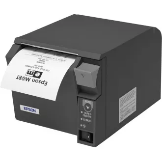 EPSON TM-T70II pokladní tiskárna, USB + serial, černá, řezačka, se zdrojem EPSON TM-T70II pokladní tiskárna, USB + serial, černá, řezačka, se zdrojem