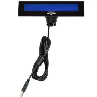 Virtuos LCD zákaznický displej Virtuos FL-2026MB 2x20, USB, černý - Použité