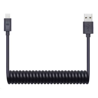 CONNECT IT Wirez Apple Lightning - USB spirálový flexibilní kabel, 1, 2 m, černý CONNECT IT Wirez Apple Lightning - USB spirálový flexibilní kabel, 1, 2 m, černý