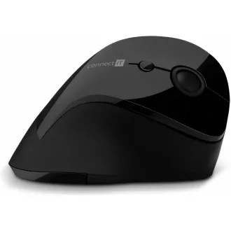 CONNECT IT FOR HEALTH ergonomická vertikální myš, (+ 1x AA baterie zdarma), bezdrátová, ČERNÁ CONNECT IT FOR HEALTH ergonomická vertikální myš, (+ 1x AA baterie zdarma), bezdrátová, ČERNÁ