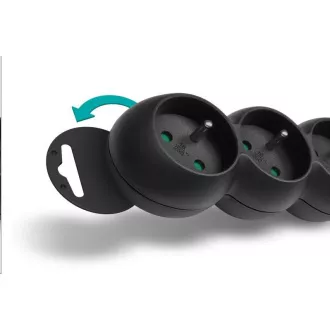 CONNECT IT prodlužovací kabel 230 V, 6 zásuvek, 5 m, s vypínačem (černý) CONNECT IT prodlužovací kabel 230 V, 6 zásuvek, 5 m, s vypínačem (černý)