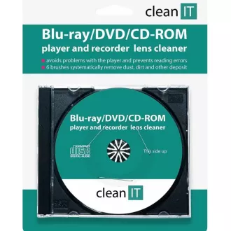CLEAN IT čistící CD pro Blu-ray/DVD/CD-ROM přehrávače (náhrada za CL-32) CLEAN IT čistící CD pro Blu-ray/DVD/CD-ROM přehrávače (náhrada za CL-32)