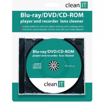 CLEAN IT čistící CD pro Blu-ray/DVD/CD-ROM přehrávače (náhrada za CL-32) CLEAN IT čistící CD pro Blu-ray/DVD/CD-ROM přehrávače (náhrada za CL-32)
