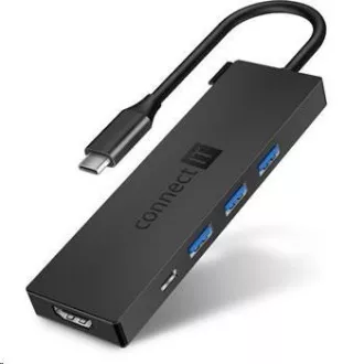 CONNECT IT USB-C hub, 5v1 (USB-C, 3xUSB-A, HDMI), externí, Antracitová CONNECT IT USB-C hub, 5v1 (USB-C, 3xUSB-A, HDMI), externí, Antracitová