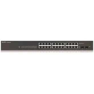 Zyxel GS1900-24 v2 26-port Gigabit Web Smart switch, 24x gigabit RJ45, 2x SFP, fanless