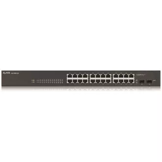 Zyxel GS1900-24 v2 26-port Gigabit Web Smart switch, 24x gigabit RJ45, 2x SFP, fanless