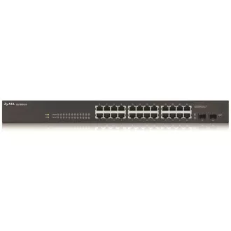 Zyxel GS1900-24 v2 26-port Gigabit Web Smart switch, 24x gigabit RJ45, 2x SFP, fanless